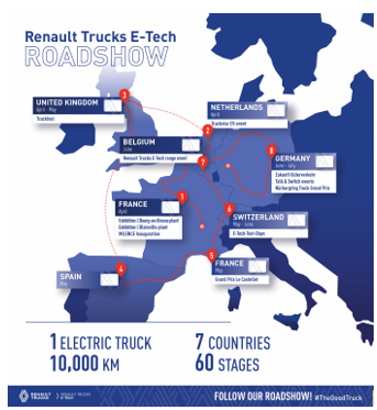 Diamand Echo: Renault Trucks bringt Europa zum Leuchten
