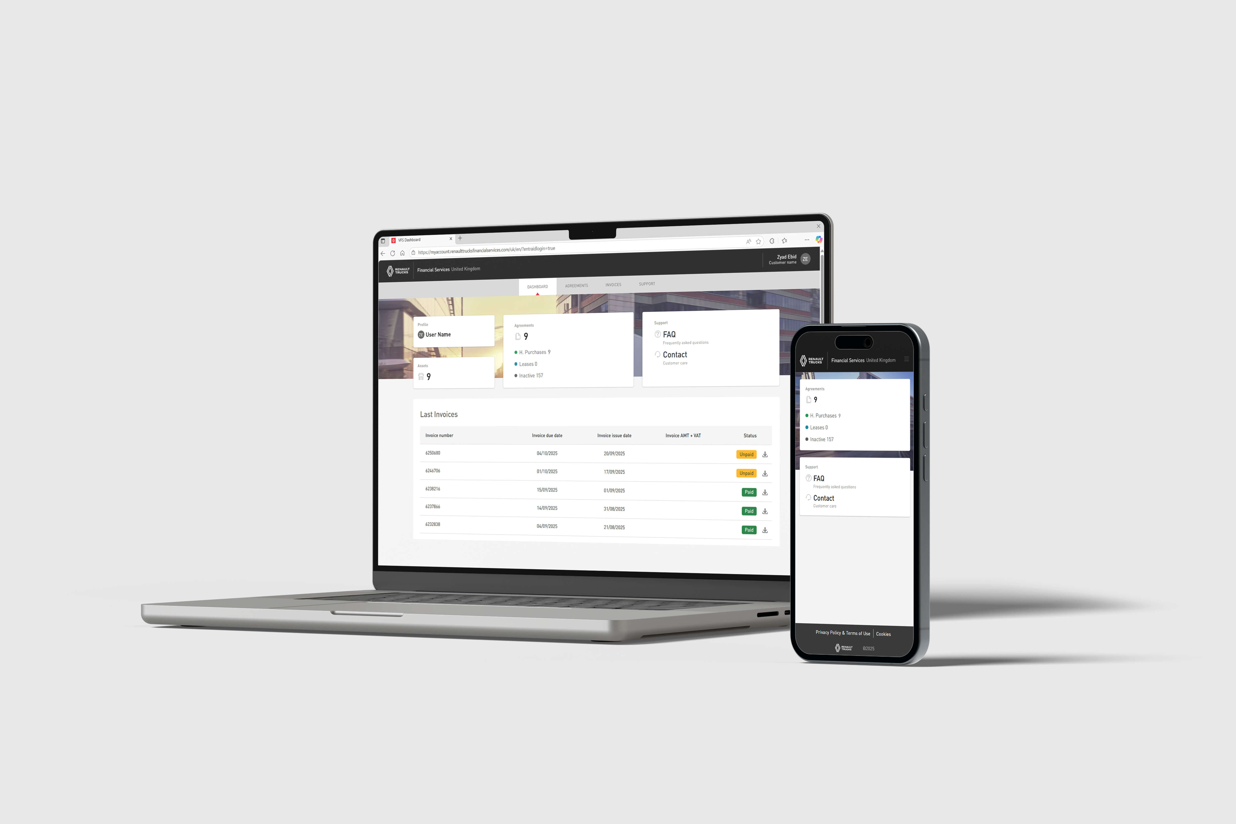 My Account Renault Trucks Financial Services Support