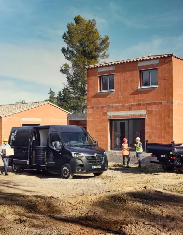 Renault Trucks Master Van and Chassis on a construction site